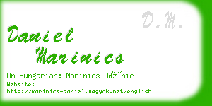 daniel marinics business card